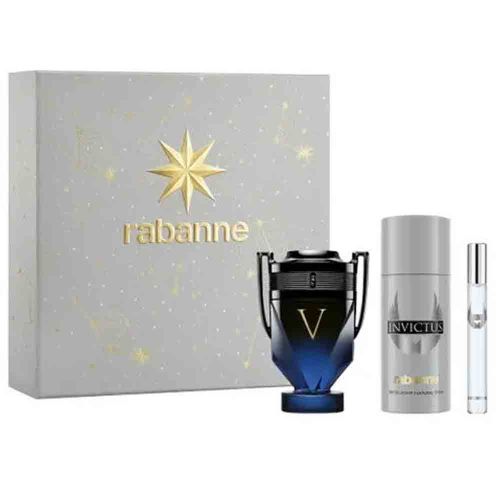 Invictus Victory Elixir Parfum Intense 100Ml + Parfum Intense 10Ml + Deodorant Spray 150Ml Gift Set For Men