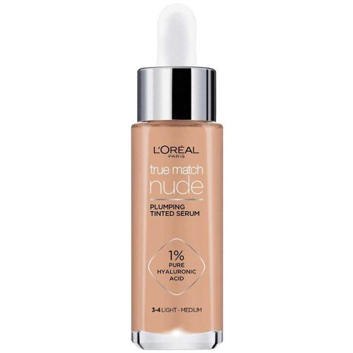 L'oreal True Match Nude Plumping Tinted Serum 3-4 Light Medium 