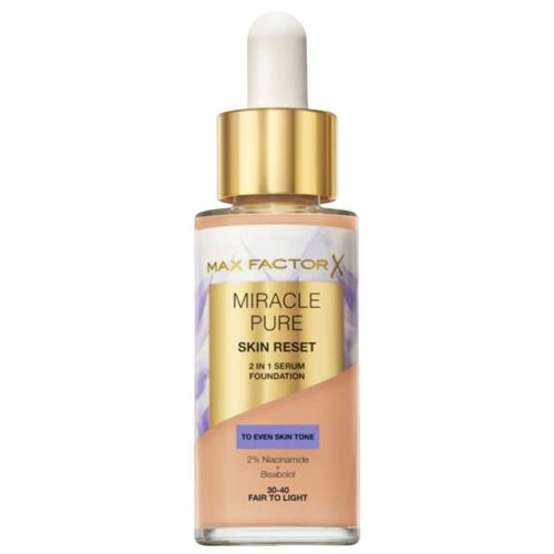 Max Factor Miracle Pure 2 in1 Skin Reset Serum Foundation 30-40 Fair to Light 11