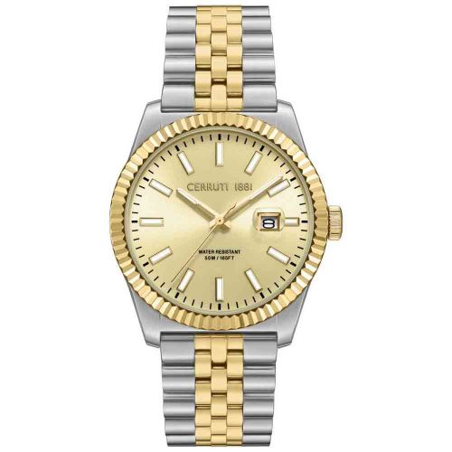 Cerruti 1881 CIWGH0084201 Men’s Watch 41mm Silver Gold