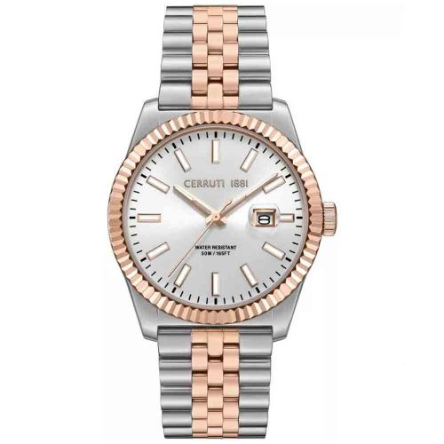 Cerruti 1881 CIWLH0084202 Men’s Watch 41mm Silver Gold