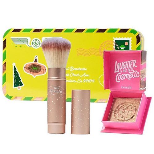 Benefit Terra Spark Blush 'n Brush Set Gold Shimmer & Brick Red