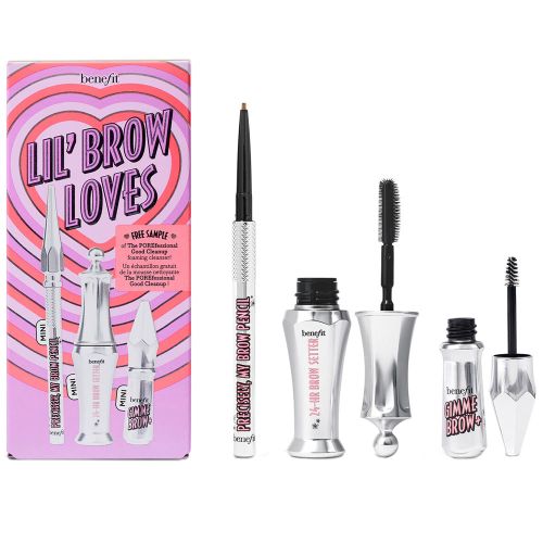Benefit Cosmetics Lil Brow Loves Volumizing Gel & Brow Setting Gel Set 3.5 Neutral Medium Brown
