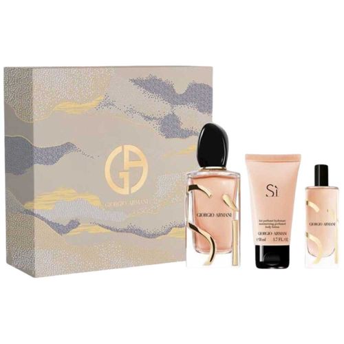 Si EDP 100Ml + EDP 15Ml + Body Lotion 50Ml Gift Set For Women