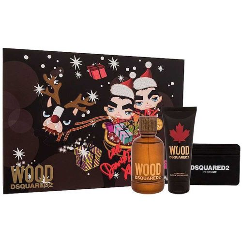 Original Wood EDT 100Ml + Shower Gel 100Ml + Card Holder Gift Set For Men