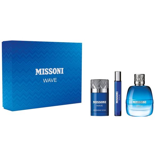 Wave EDT 100ML + EDT 10ML + Deodorant Stick 75ML Gift Set For Men