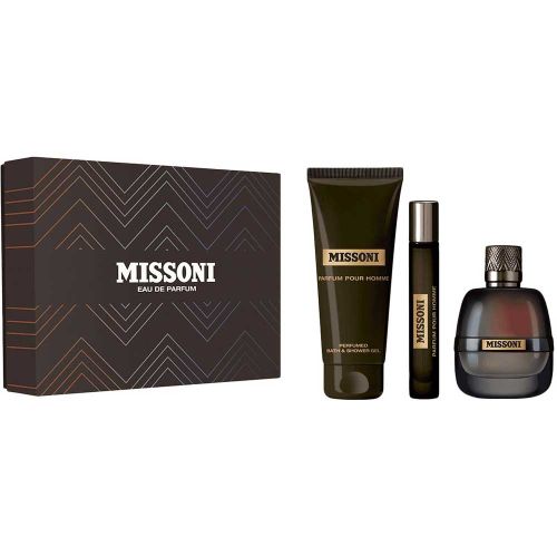 Missoni EDP 100Ml + EDP 10Ml + Body Shower Gel 150Ml Gift Set For Men