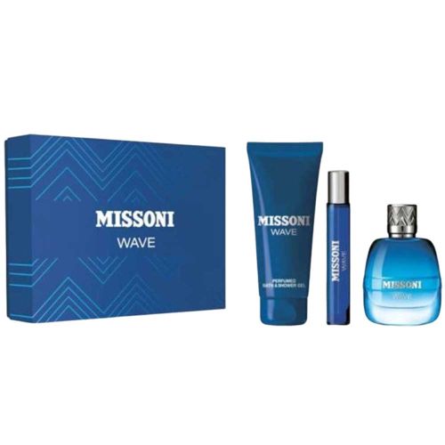Wave EDT 100Ml + EDT 10Ml + Body Shower Gel 150Ml Gift Set For Men