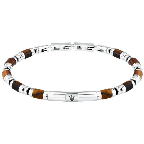 Maserati JM334AVD47 Iconic Bracelet Silver Brown 