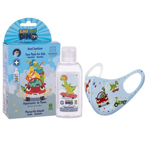 Eau My Dino Sanitizer Gel 100Ml + Face Mask Reusable Gift Set For Kids