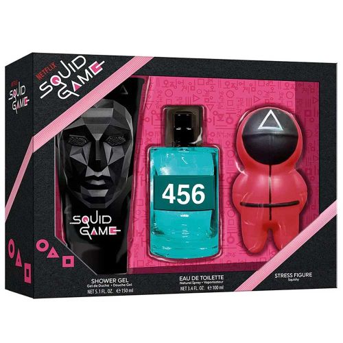 Squid Game EDT 100Ml + Shower Gel 150Ml + Figura Antiestres Gift Set For Kids