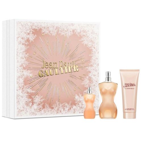 Classique EDT 100Ml + EDT 6Ml + Body Lotion 75Ml Gift Set For Women