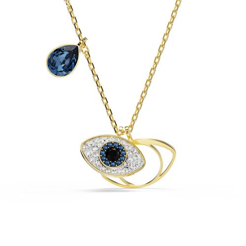 Symbolica Pendant, Evil Eye, Blue, Gold-Tone Plated