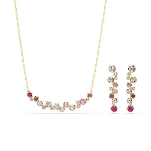 Constella Set, Mixed Cuts, Multicolored, Gold-Tone Plated