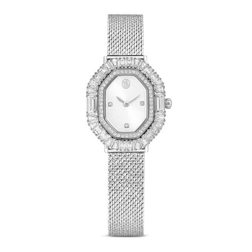 Matrix Octagon Watch, Metal Bracelet, Silver Tone, Stainless Steel
